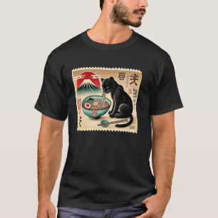 Sonnenuntergang Japanischer Mt. Fuji Briefmarke Pa T-Shirt