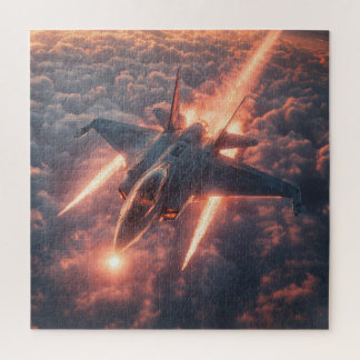 Sonnenuntergang Kämpfen über Wolken - Puzzle