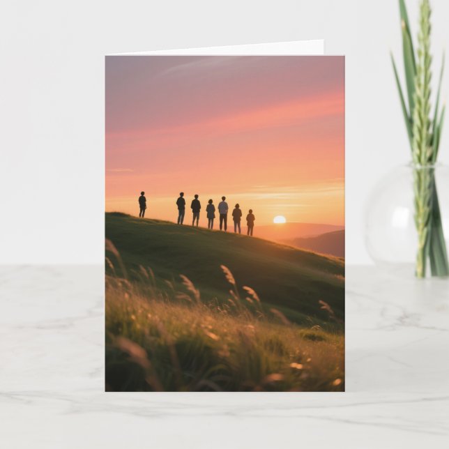 Sonnenuntergang Karte (Vorderseite)