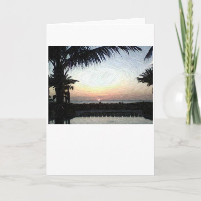 Sonnenuntergang, Karte (Vorderseite)