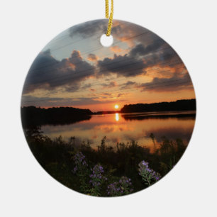 Sonnenuntergang Keramik Ornament