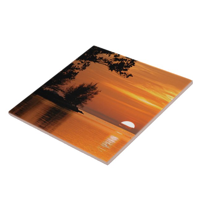Sonnenuntergang Keramik Tile Fliese (Seite)