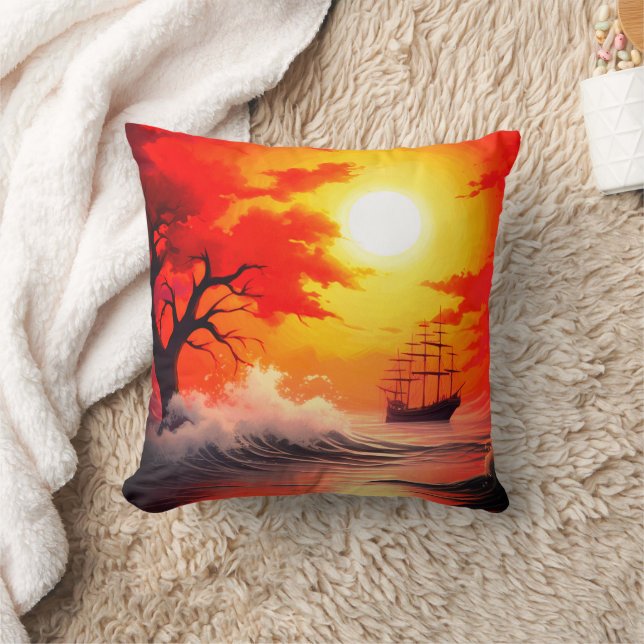 Sonnenuntergang Kissen (Decke)