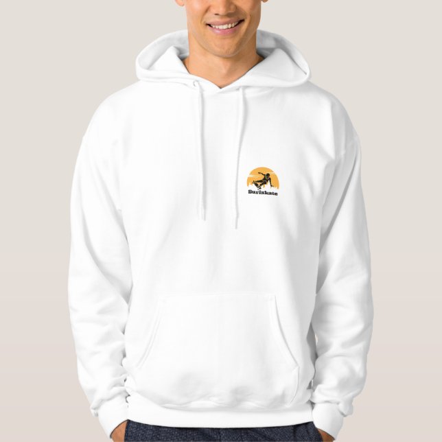 Sonnenuntergang kleine Surfskate in der Vorderseit Hoodie (Vorderseite)