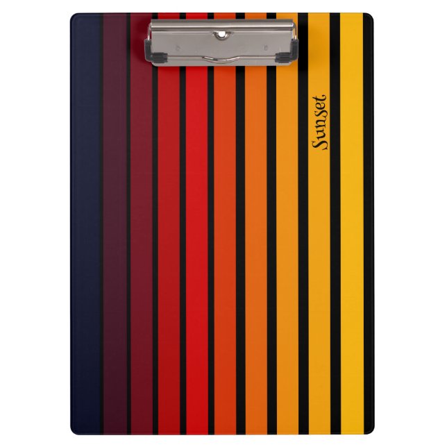 Sonnenuntergang Klemmbrett (Vorderseite)