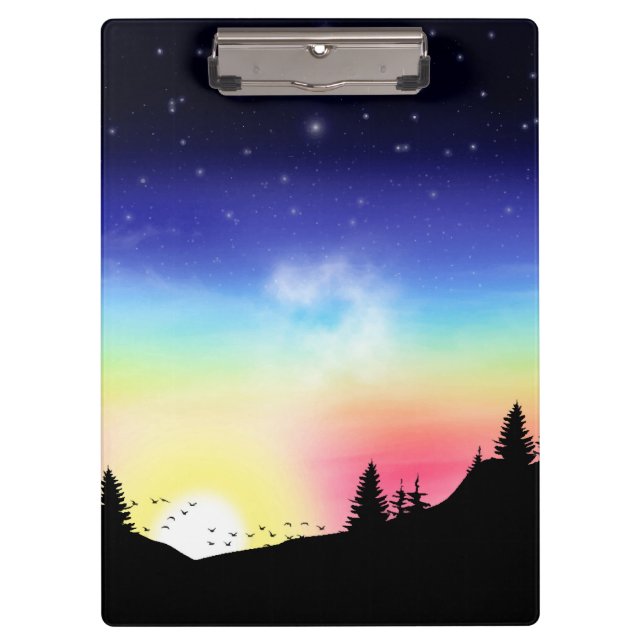 Sonnenuntergang Klemmbrett (Vorderseite)