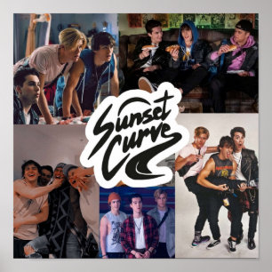 Sonnenuntergang Kollage von JATP Poster