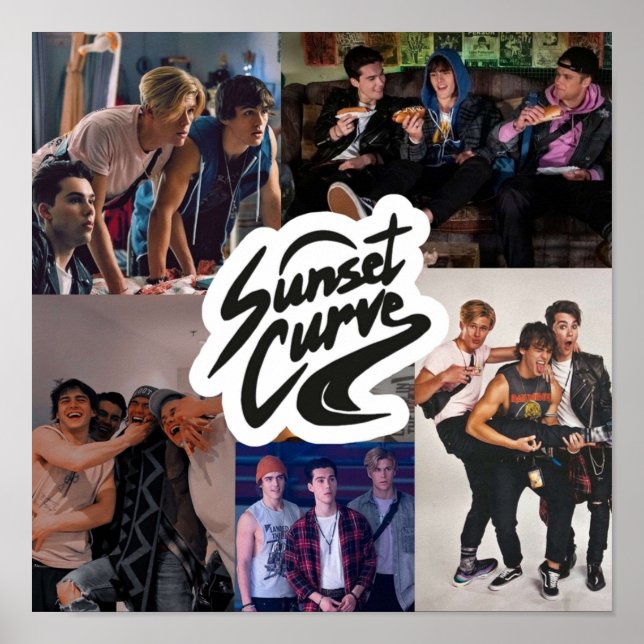 Sonnenuntergang Kollage von JATP Poster (Vorne)