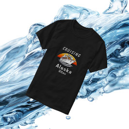 Sonnenuntergang Kreuzfahrt Alaska Schwarz Personal T-Shirt