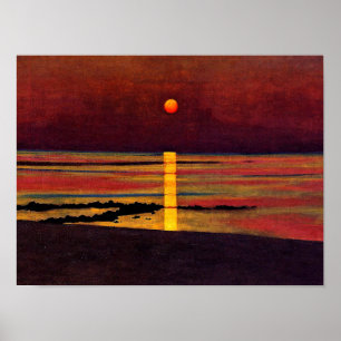 Sonnenuntergang, Kunstmalerei Poster