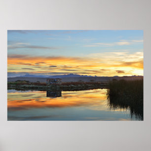 Sonnenuntergang Lagunas Nimez, EL Calafate, Poster