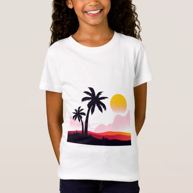 Sonnenuntergang Landschaft2 T-Shirt (Vorderseite)