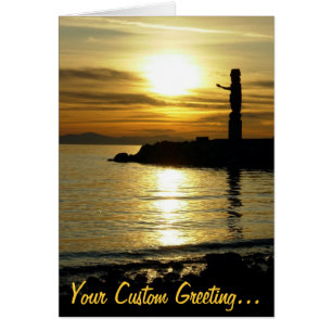 Sonnenuntergang Landschaft Blank Card Schöne Druck