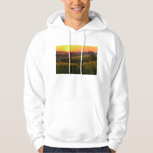 Sonnenuntergang-Landwirtschafts-Weizen Hoodie