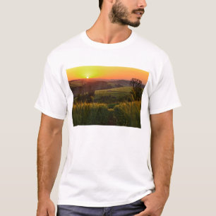 Sonnenuntergang-Landwirtschafts-Weizen T-Shirt
