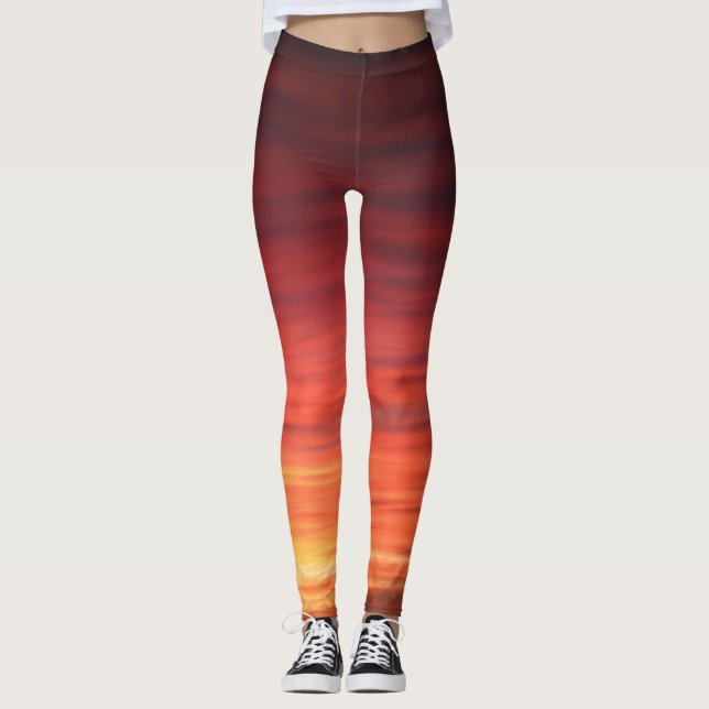 Sonnenuntergang Leggings (Vorderseite)