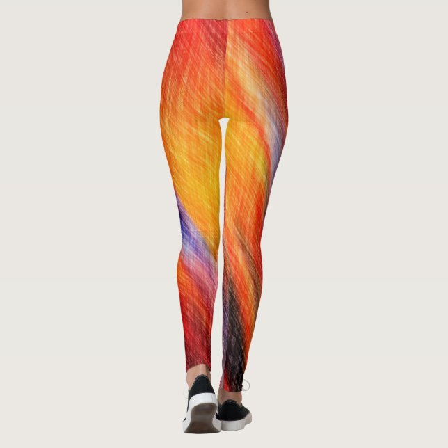 Sonnenuntergang Leggings Abstrakte Farbgestaltung (Rückseite)