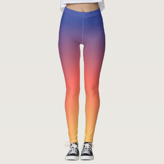 Sonnenuntergang-Leggings in Blauem, in Lila, in Leggings