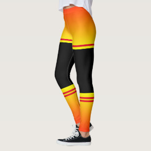 Sonnenuntergang Leggings mit Imitaten Kurz Socken