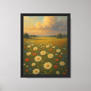 Sonnenuntergang Leinwand mit Milchprodukten und Wi