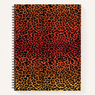 Sonnenuntergang Leopardenhaut-Druck Spiralblock Notizbuch