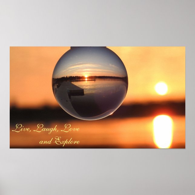 Sonnenuntergang Live-Liebe Laugh Entdecken Sie Ins Poster (Vorne)