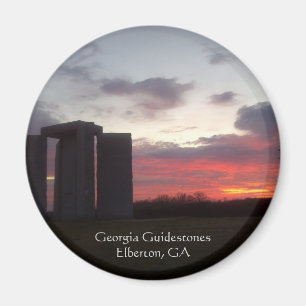 Sonnenuntergang-Magnet Georgia Guidestones Magnet