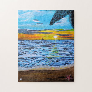 Sonnenuntergang malen von Alfred Fox Puzzle