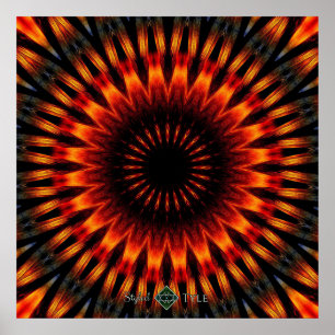 Sonnenuntergang-Mandala Poster