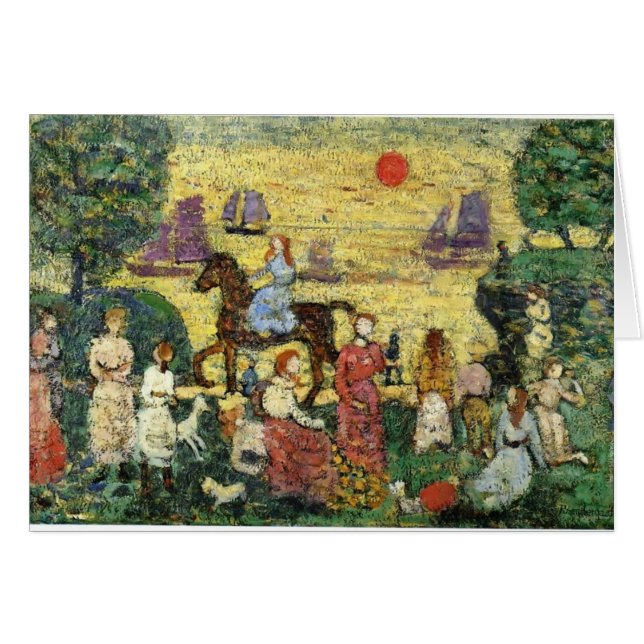 Sonnenuntergang Maurice Prendergast- und Seenebel (Vorderseite (Horizontal))