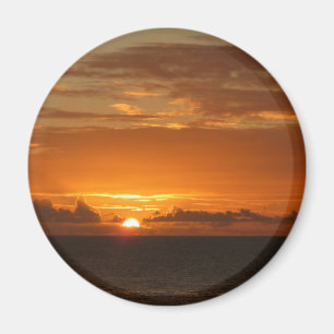 Sonnenuntergang Meer I tropische farbenfrohe Seenl Magnet