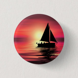 Sonnenuntergang, Meer, Segelboot Button