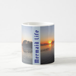 Sonnenuntergang Meerjungfrau Leben MUG Kaffeetasse