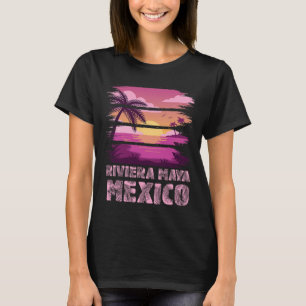 Sonnenuntergang Mexiko Riviera Maya Sommerurlaub S T-Shirt