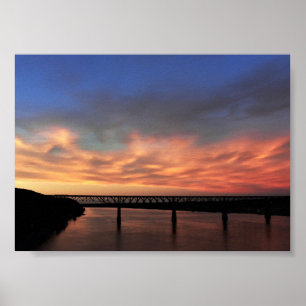 Sonnenuntergang mit Blick auf The Walkway über den Poster