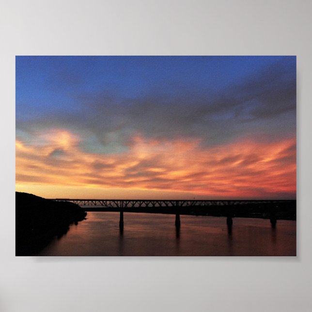 Sonnenuntergang mit Blick auf The Walkway über den Poster (Vorne)