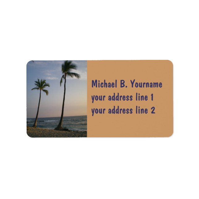 Sonnenuntergang mit Handelswinden Adressaufkleber (Vorne)