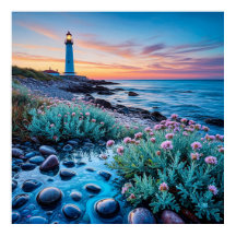 Sonnenuntergang mit lebhaften Blume und glatten St