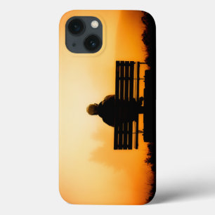 Sonnenuntergang mit Mann auf der Bank Case-Mate iPhone Hülle