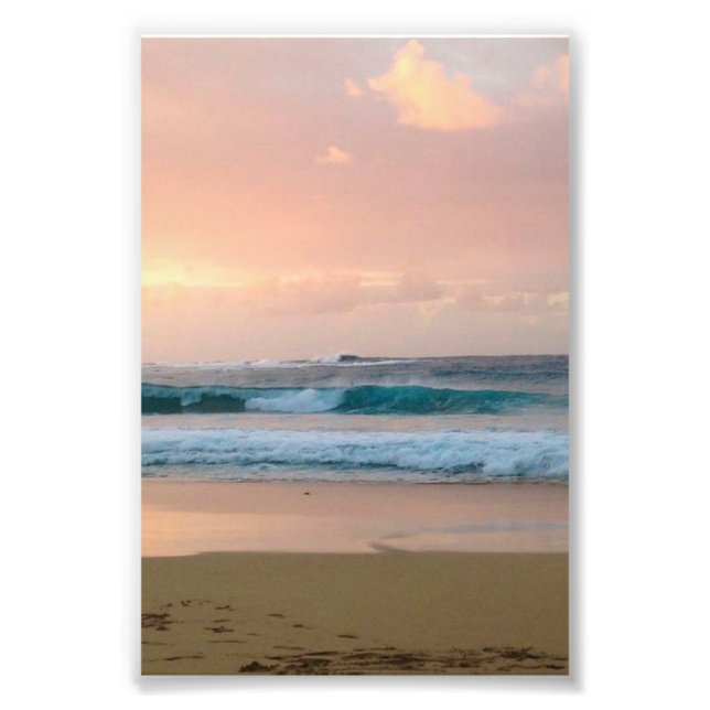 Sonnenuntergang mit Meer Fotodruck (Vorne)