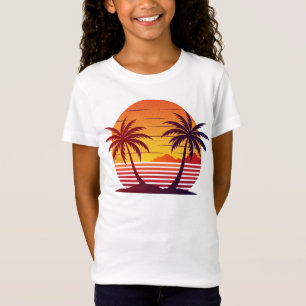 Sonnenuntergang mit Palmen Trees Vector-98803 T-Shirt