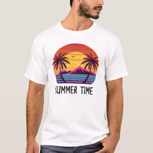 Sonnenuntergang mit Palmen Trees Vector-98804 T-Shirt