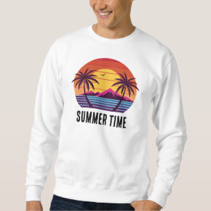 Sonnenuntergang mit Palmen Vektor Sweatshirt