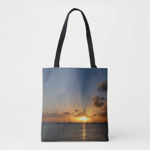 Sonnenuntergang mit Segelbooten Tropical Landscape