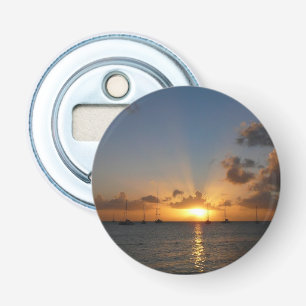 Sonnenuntergang mit Segelbooten Tropical Landscape Flaschenöffner