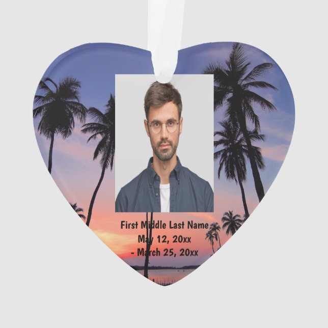 Sonnenuntergang mit Sonnenuntergang im tropischen  Ornament (Rückseite)