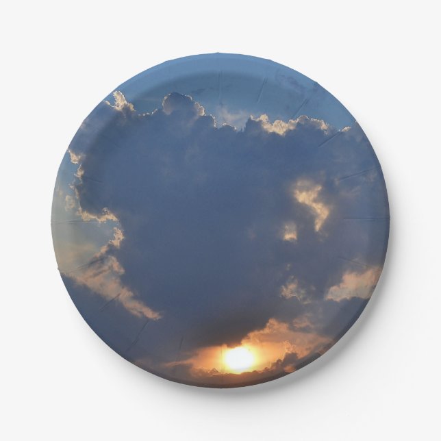 Sonnenuntergang mit Teacup Cloud Formation von STa Pappteller (Vorderseite)
