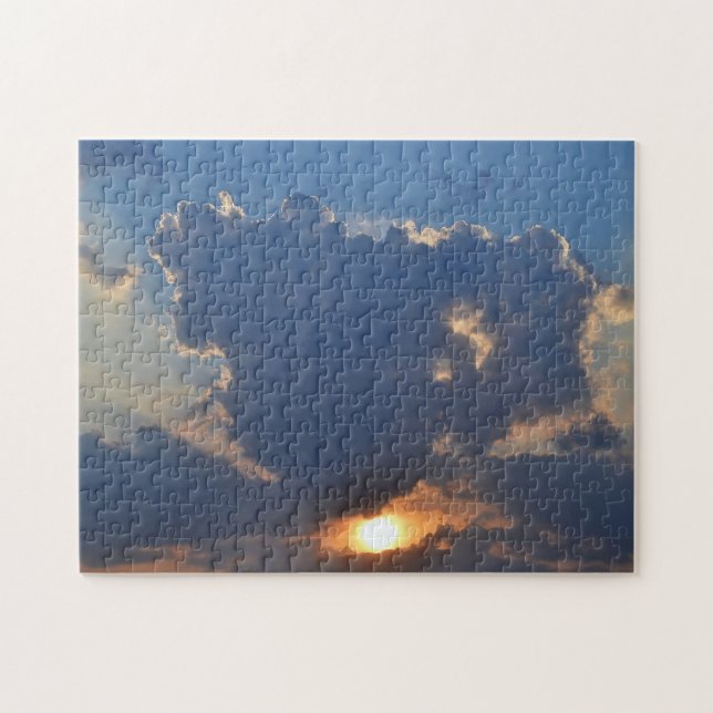 Sonnenuntergang mit Teacup Cloud Formation von STa Puzzle (Horizontal)