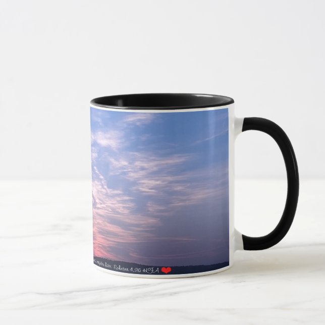 Sonnenuntergang mit Text - Tasse 325ml (Rechts)