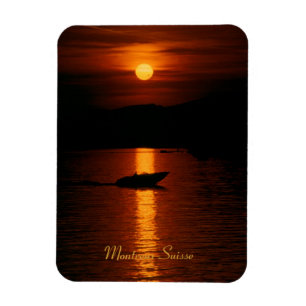 Sonnenuntergang Montreux Schweiz Flexi Magnet